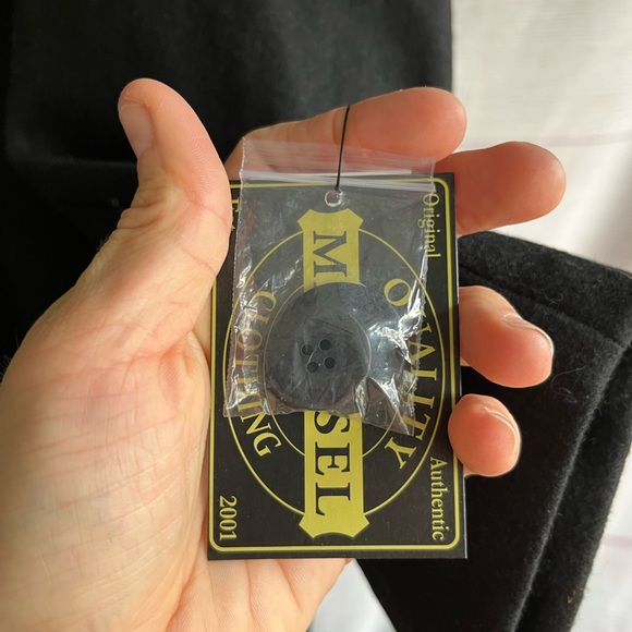 Maxxsel Double Breasted Wool Blend Black Peacoat XL NWT - Picture 3 of 9